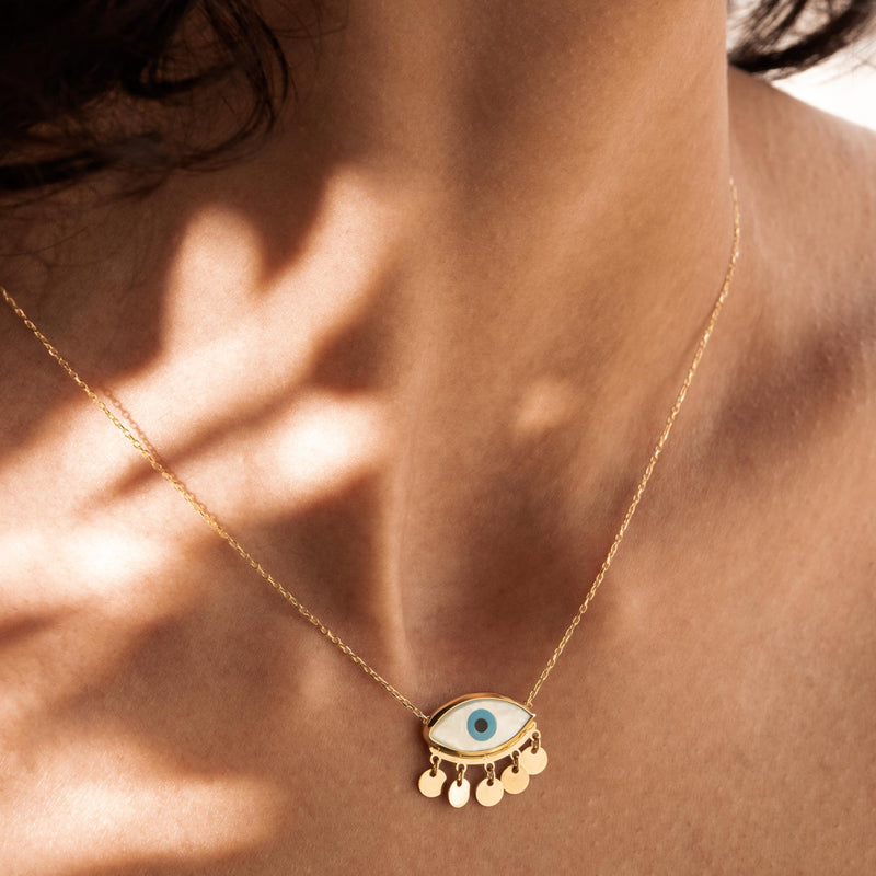 Sequin Evil Eye Necklace