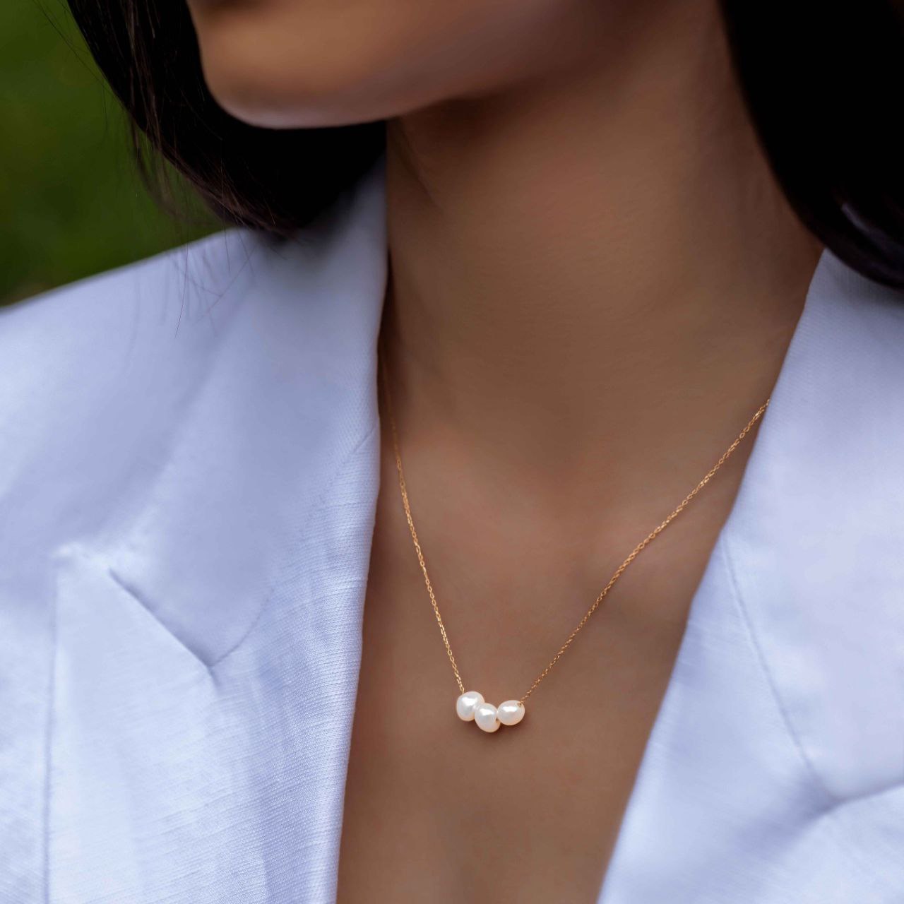 Triple Pearl Necklace