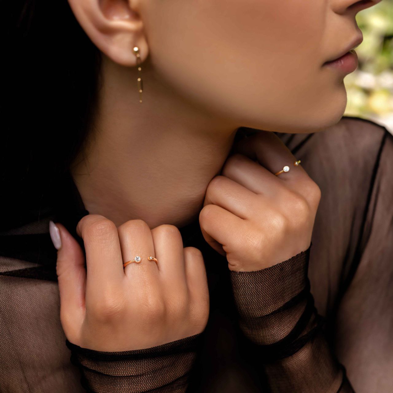 Gem Open Ring