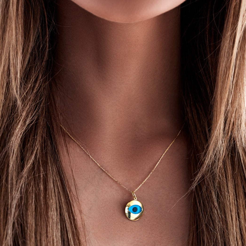 Round Evil Eye Necklace