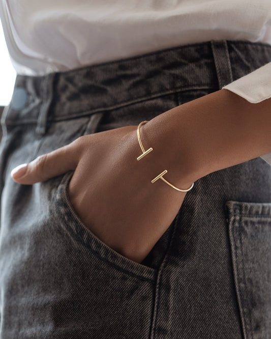 Double Bar Open Bangle