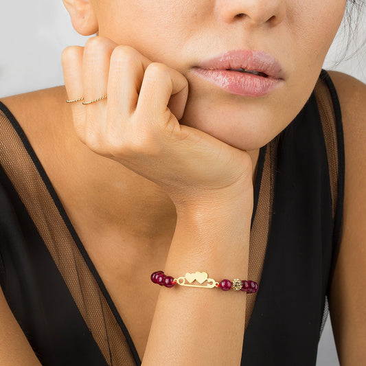 Love Pin Charm Bracelet