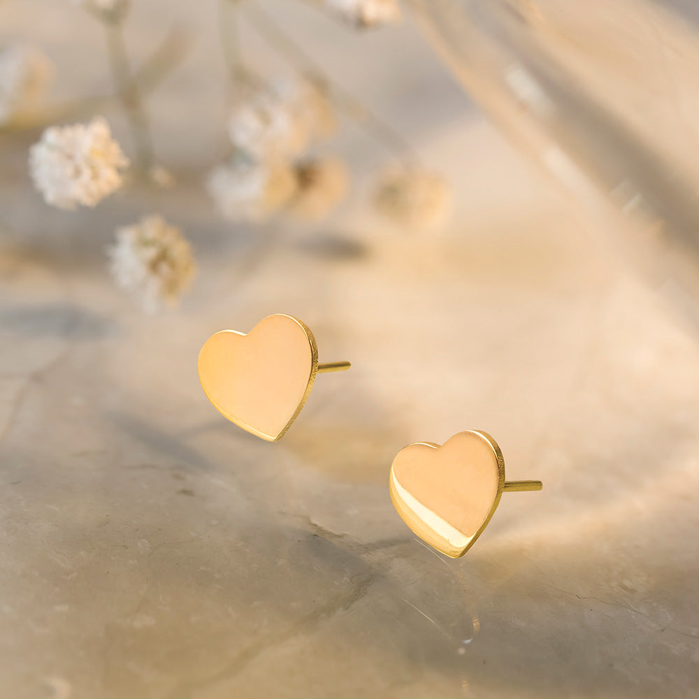 Solid Heart Studs