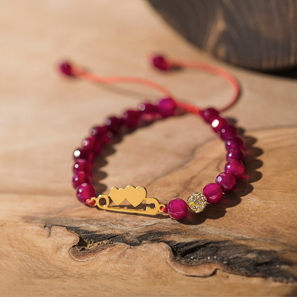 Love Pin Charm Bracelet