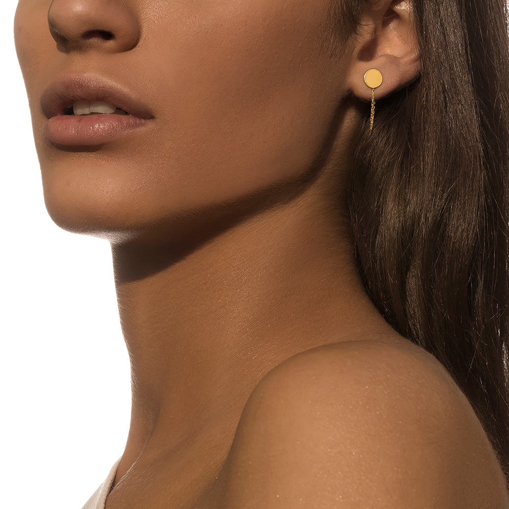 Sequin Chain Drop Earrings
